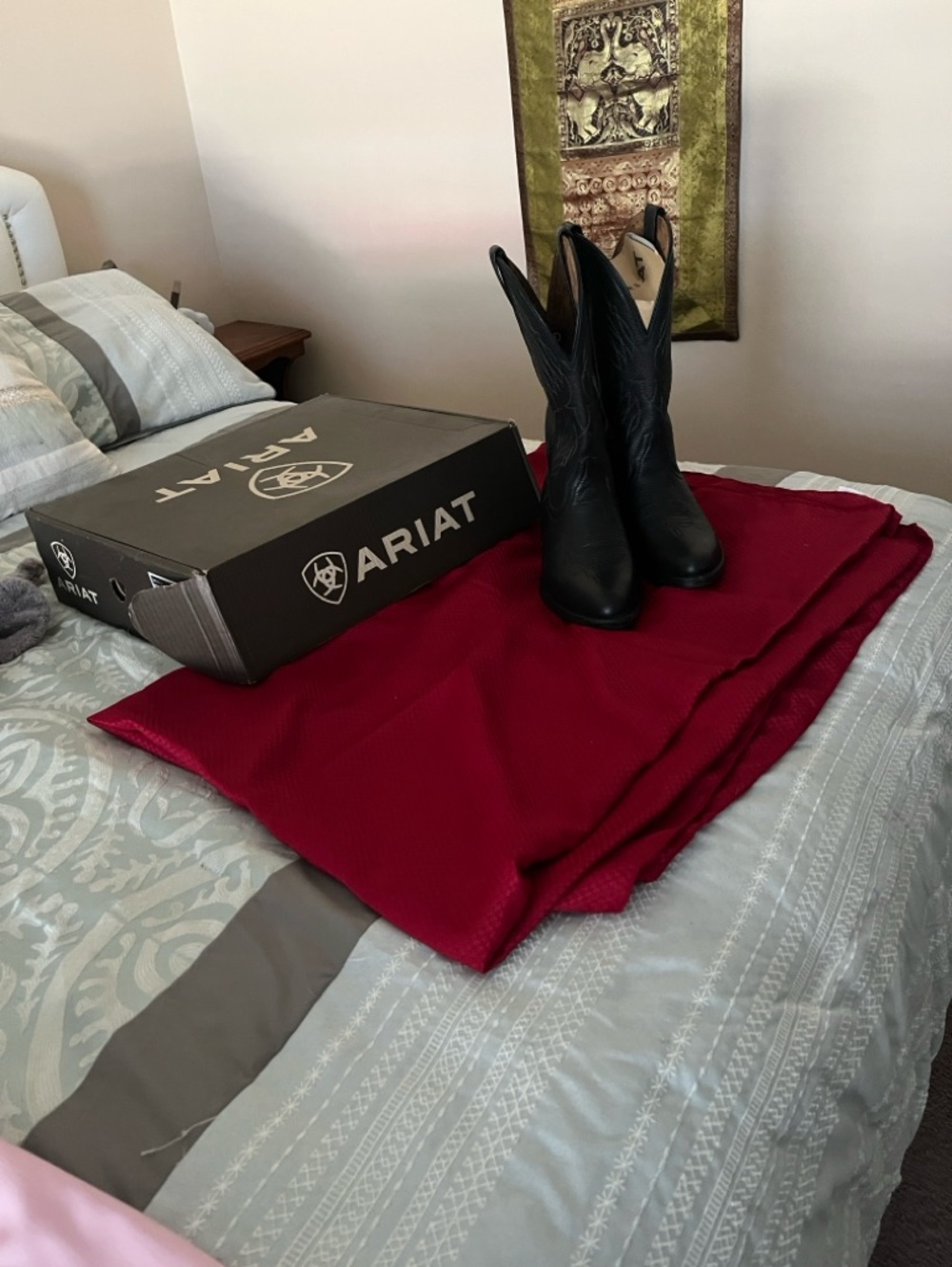 Ariat Black Leather Western Boots